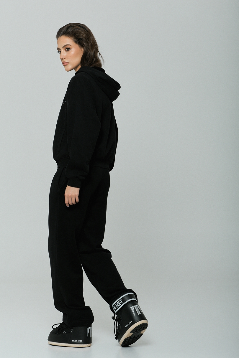 Брюки с велюр эффектом 