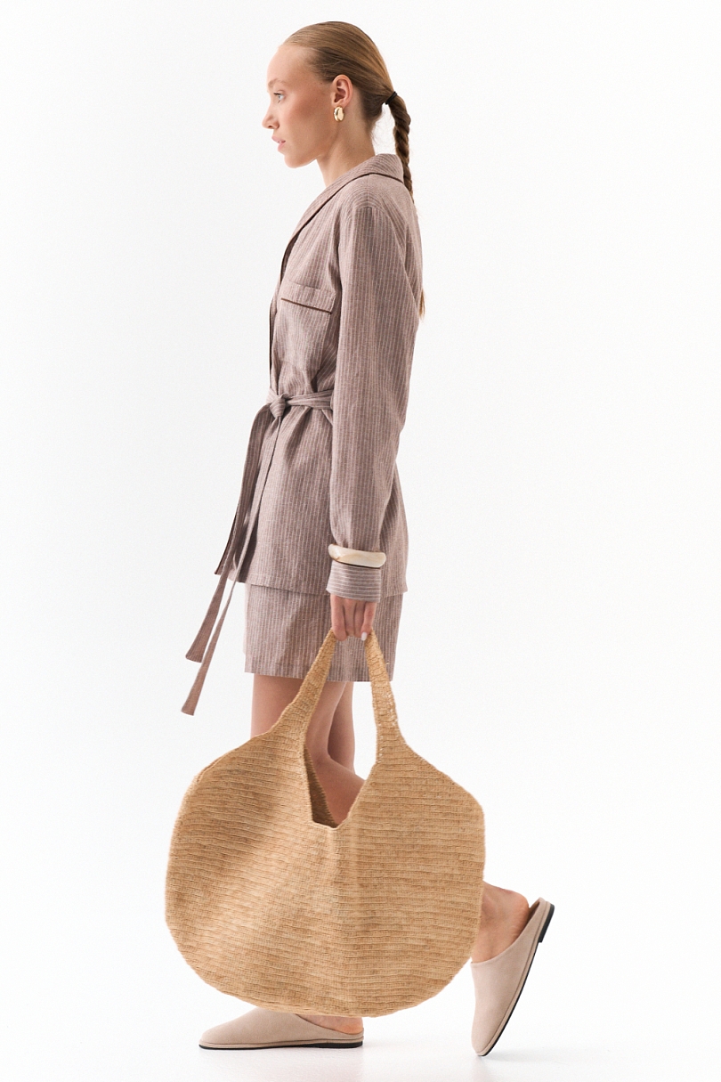 Сумка-шоппер из рафии