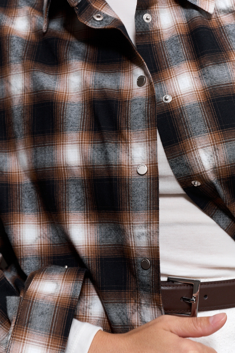 Рубашка в клетку оверсайз