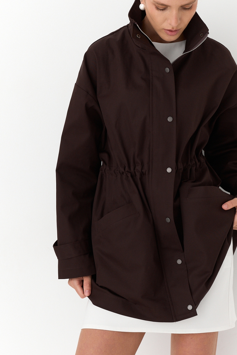 Ветровка из хлопка с пропиткой со съемным утеплителем