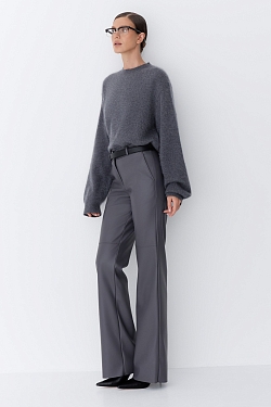 Брюки в расслабленном стиле из экокожи