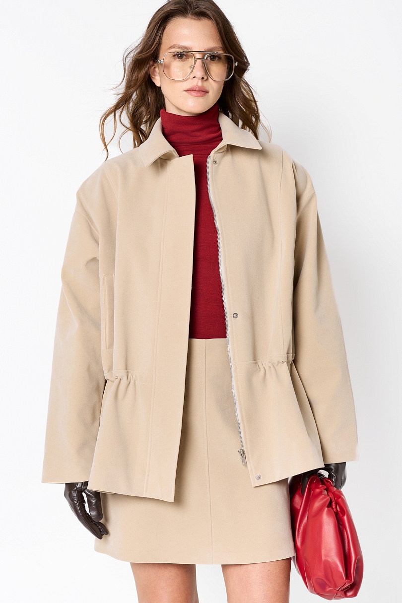 Парка из экозамши на молнии