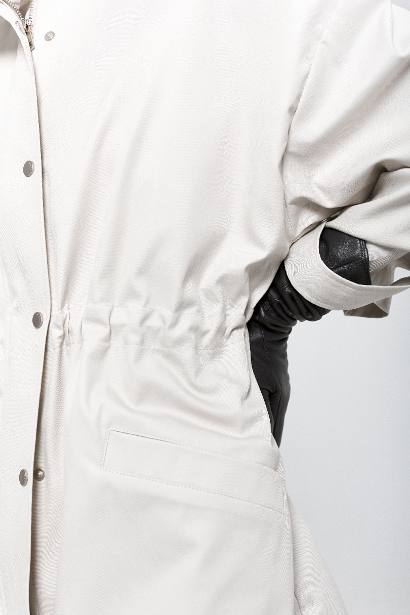 Ветровка из хлопка с пропиткой со съемным утеплителем