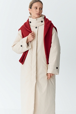 Пальто однобортное утепленное