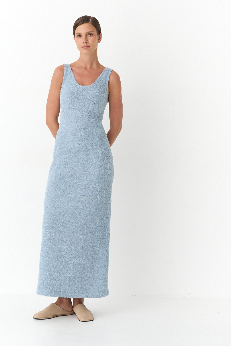Платье-майка из пушистого трикотажа