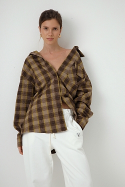 Рубашка из шерсти на пуговицах