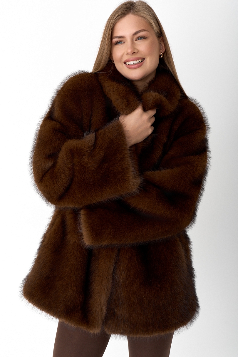 Шуба из экомеха