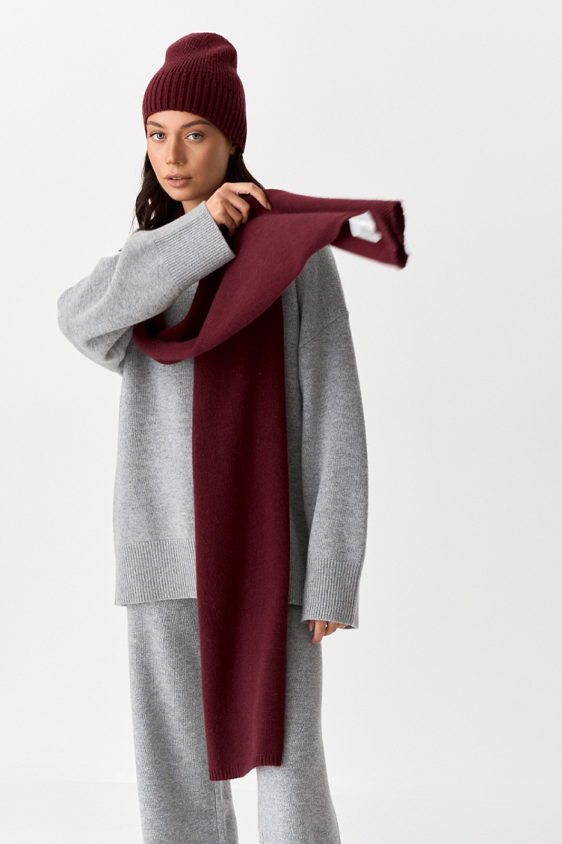 Шарф базовый с шерстью