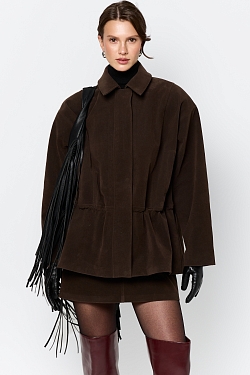 Парка из экозамши на молнии