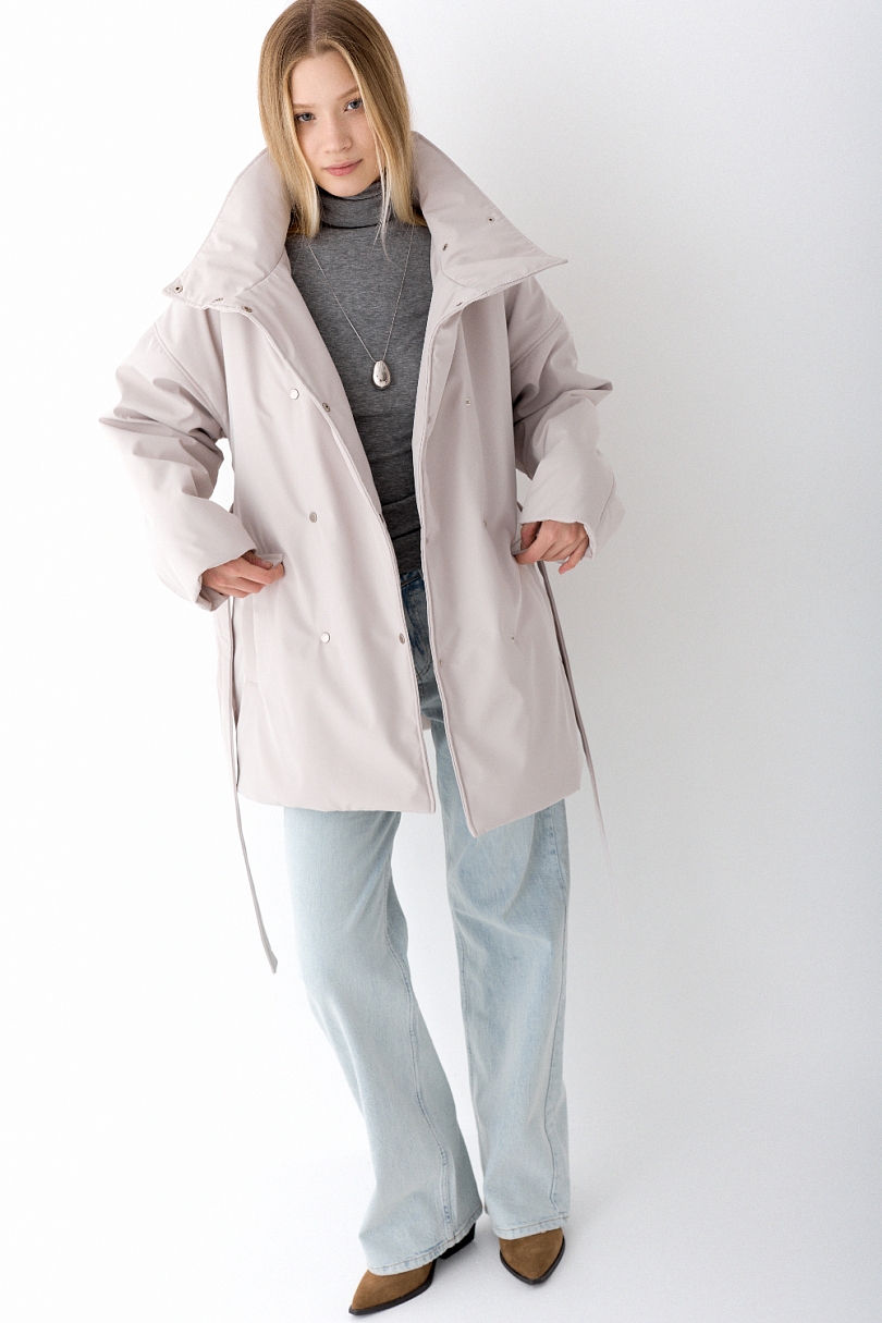 Парка на кнопках двубортная