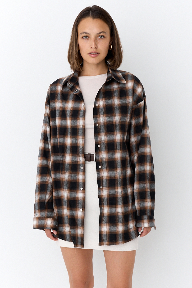 Рубашка в клетку оверсайз
