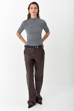 Топ с воротником стойка из мериноса