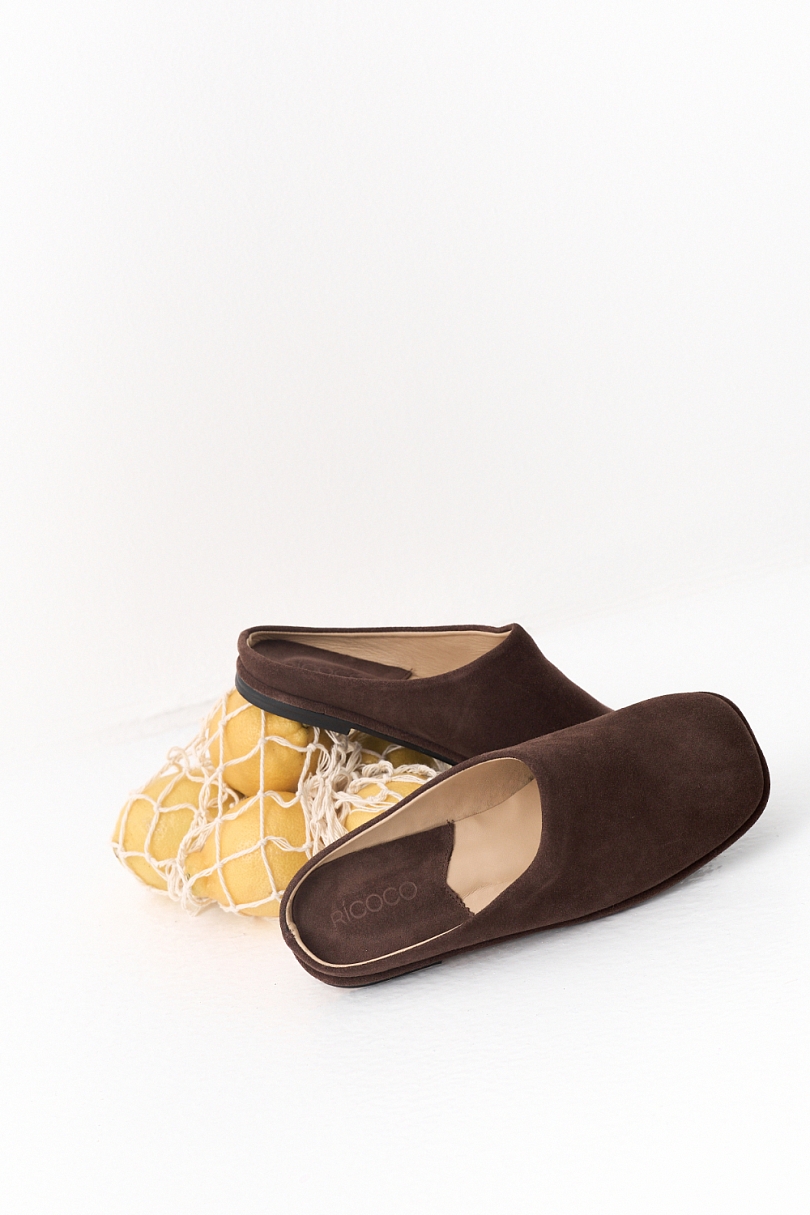 Сабо из натуральной замши