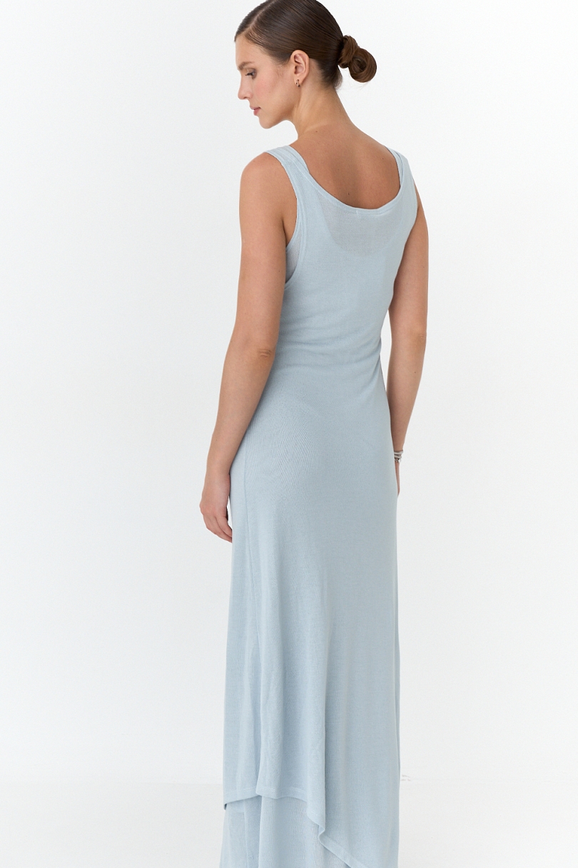 Платье-майка из вискозы с многослойным эффектом 