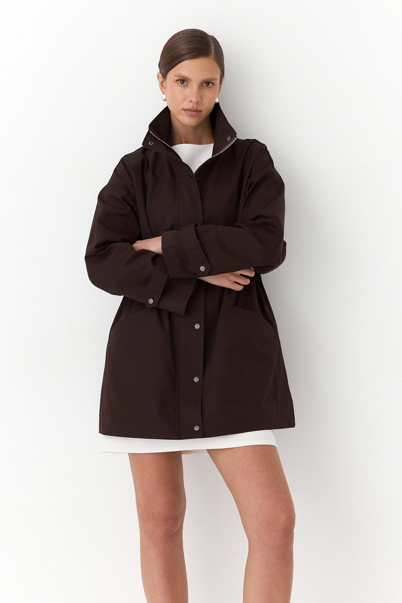 Ветровка из хлопка с пропиткой со съемным утеплителем