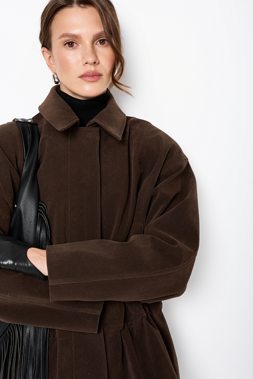 Парка из экозамши на молнии