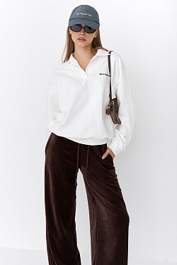 Свитшот поло с вышивкой