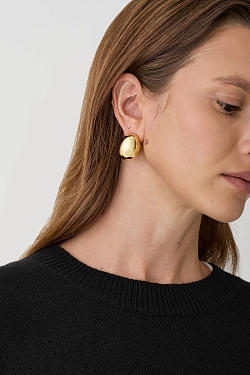 Серьги объемные, золотые