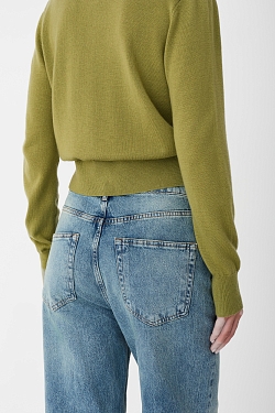 Джинсы прямые с завышенной посадкой