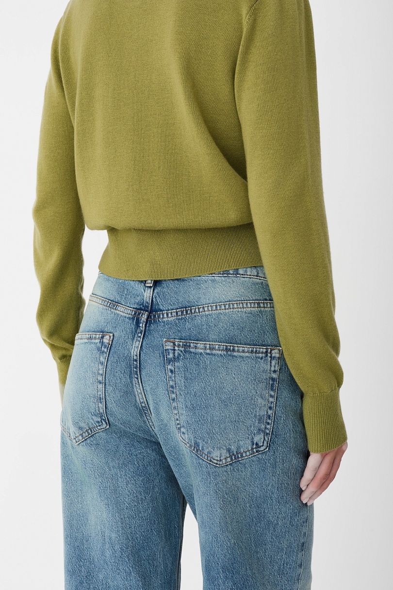 Джинсы прямые с завышенной посадкой