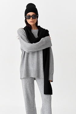 Шарф базовый с шерстью