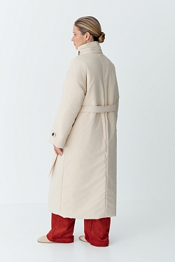 Пальто однобортное утепленное