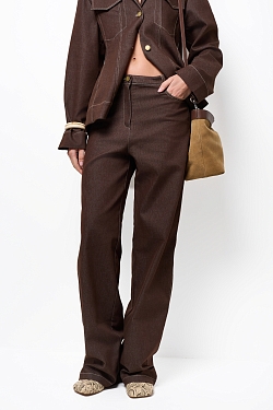 Джинсы из сырого денима