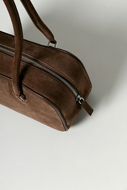 Сумка-багет из натуральной замши medium