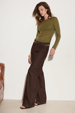 Джинсы из сырого денима