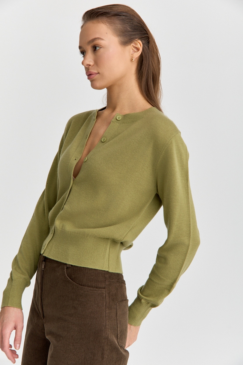 Кардиган тонкой вязки на пуговицах