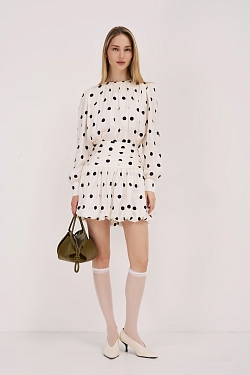 Комплект из вискозы и хлопка в горошек