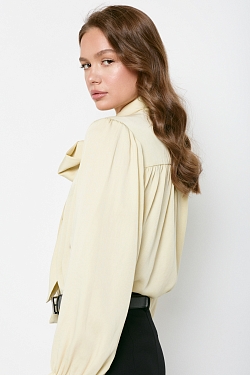 Блуза из 100% лиоцелла с бантом