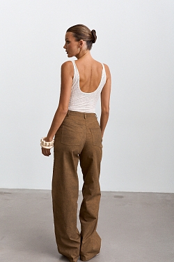 Боди из ажурного трикотажа с хлопком