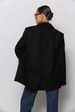 Пальто-бушлат в полоску