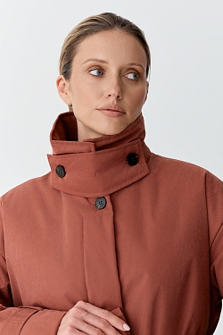 Пальто однобортное утепленное