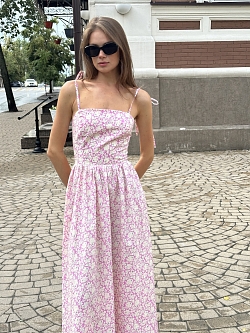 Сарафан с бантиком из хлопка