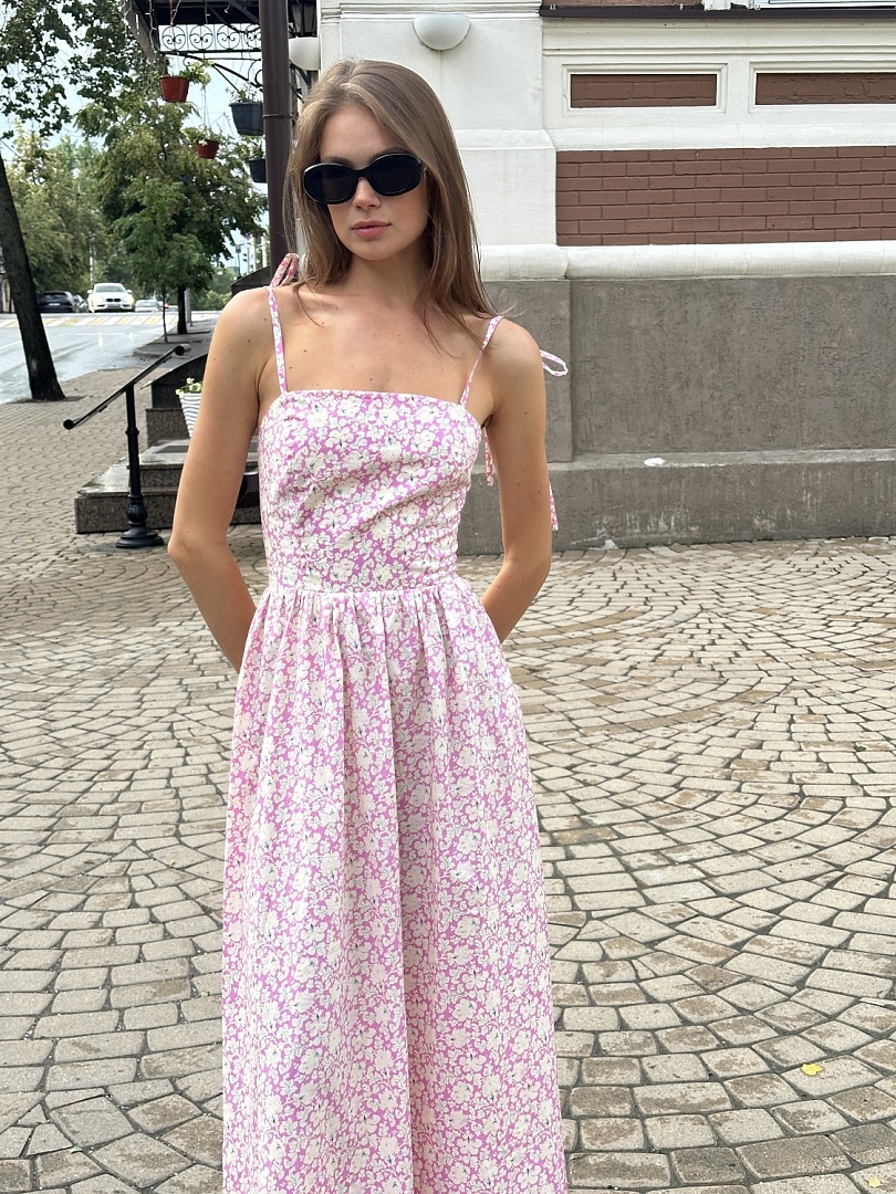 Сарафан с бантиком из хлопка