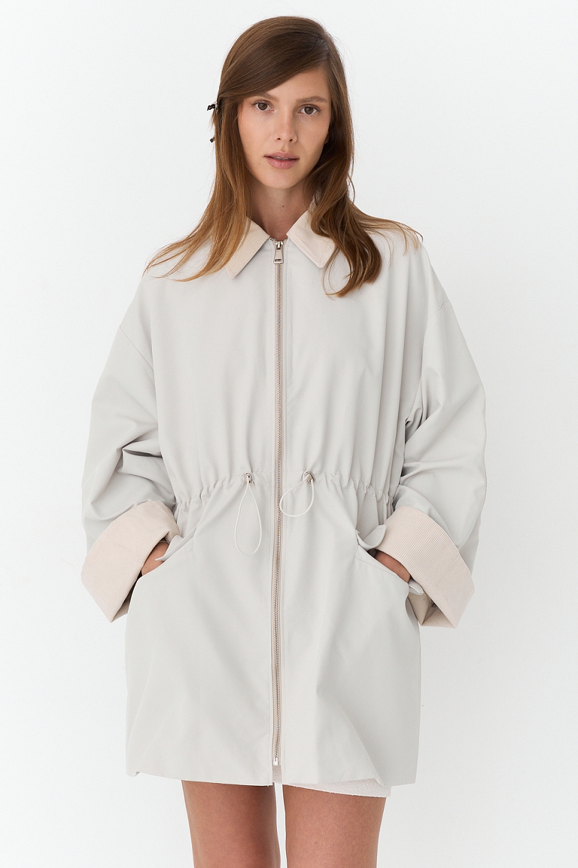 Ветровка с вельветовым воротником