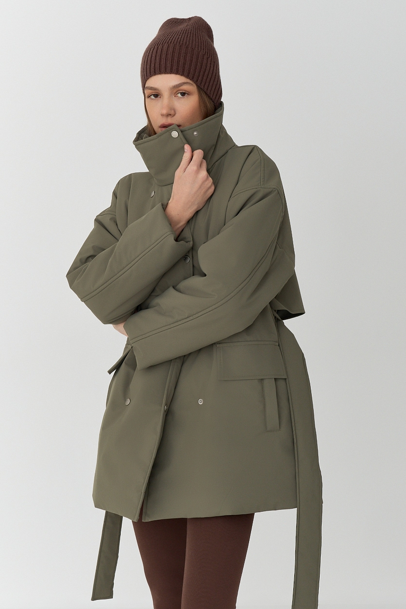 Парка на кнопках двубортная