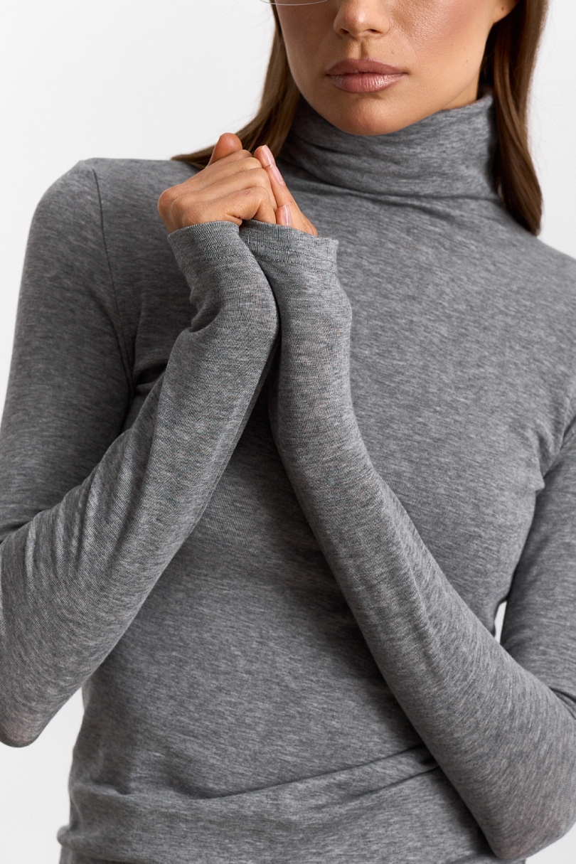 Водолазка из тенсела и шерсти