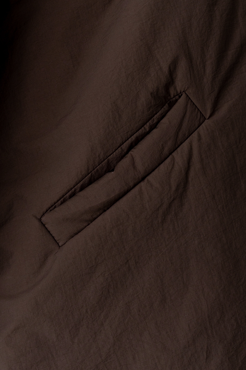 Тренч утепленный макси длины 