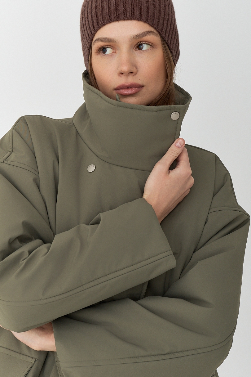 Парка на кнопках двубортная