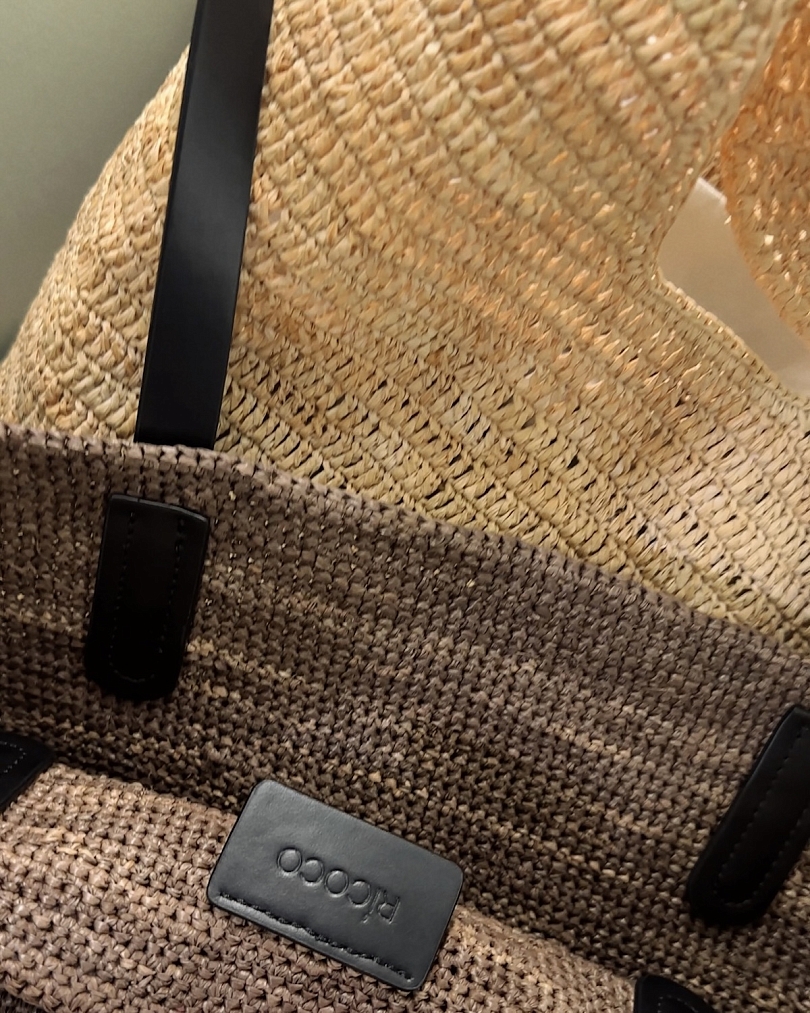 Сумка-шоппер из рафии