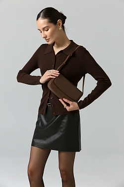 Сумка из натуральной кожи базовая с лого