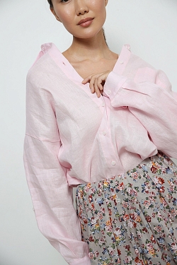 Рубашка оверсайз из 100% премиум льна 