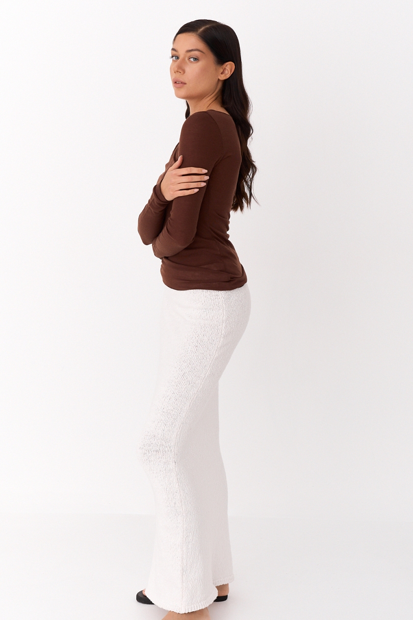 Лонгслив из тенсела и шерсти