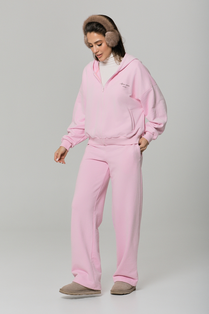 Брюки с велюр эффектом 