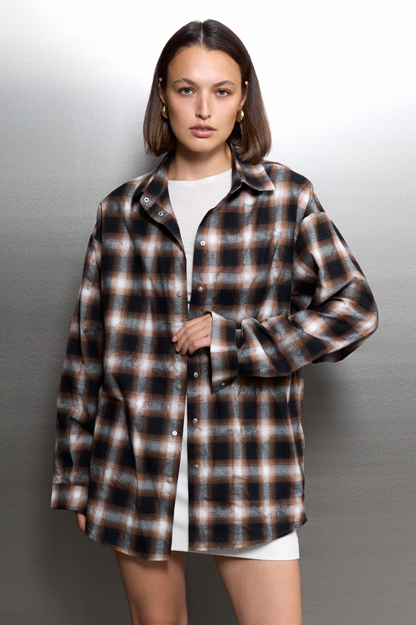 Рубашка в клетку оверсайз