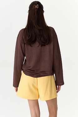 Лонгслив из 100% трикотажного льна