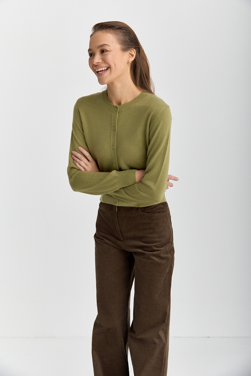 Кардиган тонкой вязки на пуговицах